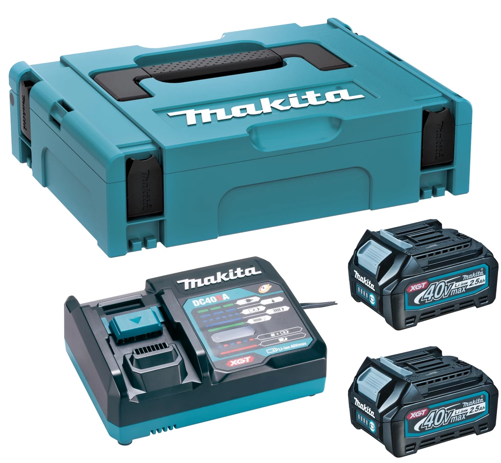 Makita Accessoires Lot De Batterie 191J81-6 Kit De Démarrage XGT DC40RA/2xBL4025 Chargeur XGT 40V Max 2,5Ah Li-Ion DC40RA En MBox 3 Makita Accessoires Lot De Batterie 191J81-6 Kit De Démarrage XGT DC40RA/2xBL4025 Chargeur XGT 40V Max 2,5Ah Li-Ion DC40RA En MBox – Image 3