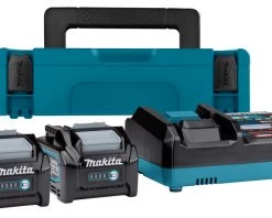 Makita Accessoires Lot De Batterie 191J97-1 Kit De Démarrage XGT DC40RA Chargeur 2 X Batterie BL4040 40V Max 4.0Ah Dans MBox