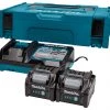 Makita Accessoires Lot De Batterie 191V27-4 Ensemble De Démarrage XGT DC40RC/2xBL4025 XGT 40V Max 2.5Ah Li-Ion + Chargeur DC40RC En MBox