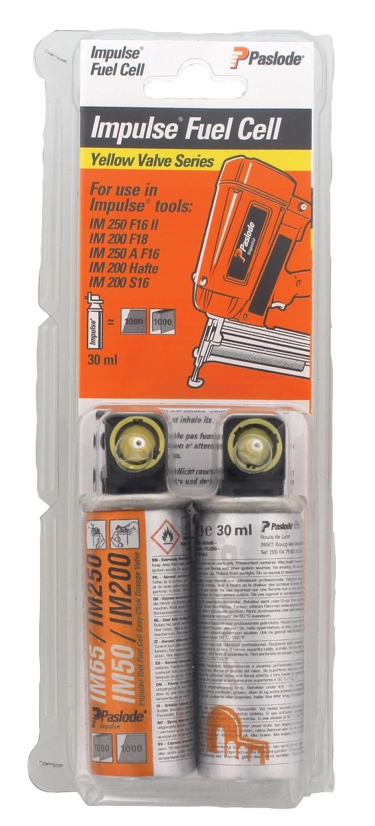 Paslode Accessoires Agrafeuse Pneumatique 300341 Cartouche De Gaz Jaune Pour IM50/IM65 2 Pièces 1 Paslode Accessoires Agrafeuse Pneumatique 300341 Cartouche De Gaz Jaune Pour IM50/IM65 2 Pièces