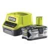 Ryobi Accessoires Lot De Batterie 5133003360 RC18120-140 Batterie One+ 18 Volt 4.0 Ah Li-ion + Chargeur