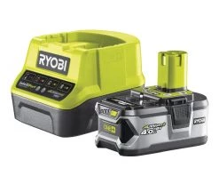 Ryobi Accessoires Lot De Batterie 5133003360 RC18120-140 Batterie One+ 18 Volt 4.0 Ah Li-ion + Chargeur