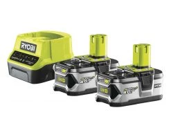 Ryobi Accessoires Lot De Batterie 5133003363 RC18120-240 2x Batterie One+ 18 Volt 4.0 AH Li-ion + Chargeur
