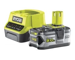 Ryobi Accessoires Lot De Batterie 5133003366 RC18120-150 Batterie One+ 18 Volt 5.0 Ah Li-ion + Chargeur