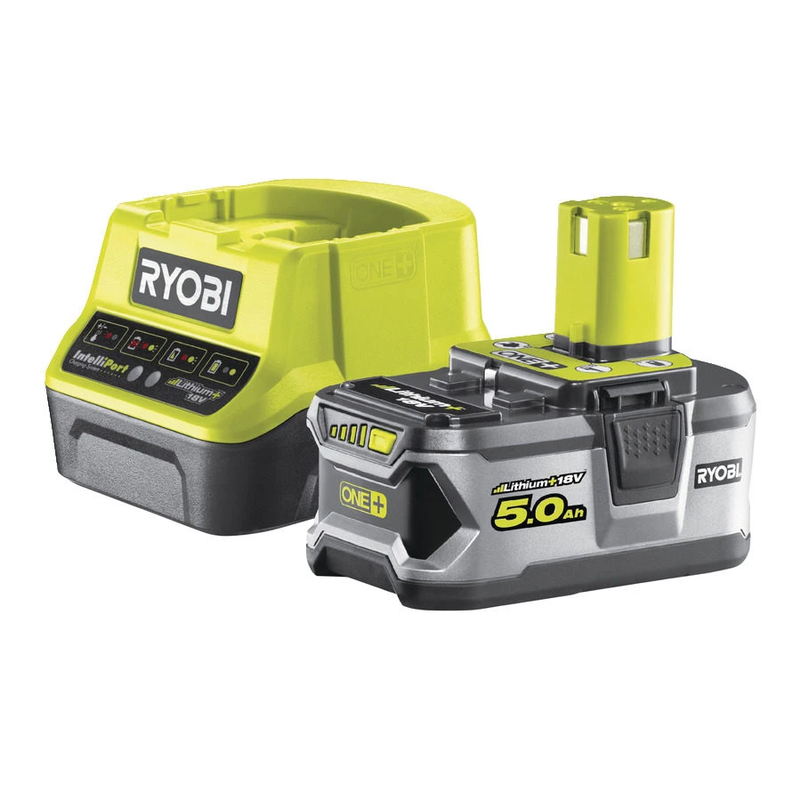 Ryobi Accessoires Lot De Batterie 5133003366 RC18120-150 Batterie One+ 18 Volt 5.0 Ah Li-ion + Chargeur 1 Ryobi Accessoires Lot De Batterie 5133003366 RC18120-150 Batterie One+ 18 Volt 5.0 Ah Li-ion + Chargeur