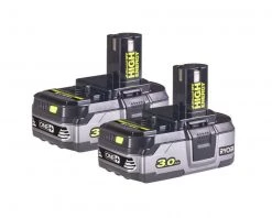 Ryobi Accessoires Lot De Batterie 5133003591 RB18LL30 Duopack Batterie 18 Volt 3.0 AH Li-ion
