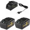 Rems Lot De Batterie 571591 Power-Pack 22V 5.0Ah Li-Ion 2 X Batterie + Chargeur