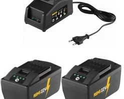 Rems Lot De Batterie 571592 Power-Pack 22V 9.0Ah Li-Ion 2 X Batterie + Chargeur