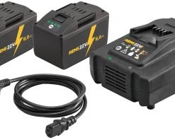 Rems Lot De Batterie 571594 R220 571594 Bloc D'alimentation 22 V 9,0 Ah/230 Volt 290 Watt