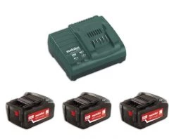 Metabo Accessoires Lot De Batterie 685049000 Pack Batterie 3 X 18V 4.0Ah Li-Ion + Chargeur ASC30-36