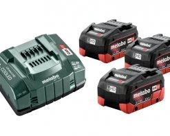 Metabo Accessoires Lot De Batterie 685074000 Pack Batterie 3 X 18V LiHD 5.5Ah + 1 X Chargeur ASC 145