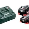 Metabo Accessoires Lot De Batterie 685160000 Pack Batterie 1 X 18V LiHD 4.0Ah + 1 X 18V LiHD 5.5Ah + 1 X Chargeur ASC 55