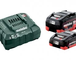 Metabo Accessoires Lot De Batterie 685160000 Pack Batterie 1 X 18V LiHD 4.0Ah + 1 X 18V LiHD 5.5Ah + 1 X Chargeur ASC 55