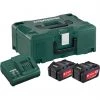 Metabo Accessoires Lot De Batterie Basis-Sets Sets De Base De Batteries Avec Chargeur 685064000
