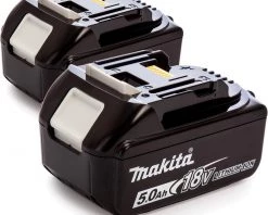 Makita Accessoires Lot De Batterie BL1850B Duopack - 2 X Batterie 18 Volt 5.0Ah Li-Ion