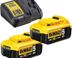 DeWalt Accessoires Lot De Batterie DCB115P2 18V Démarreur (2x 5.0Ah Accu) + Multilader XR