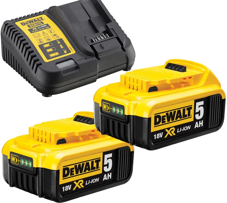 DeWalt Accessoires Lot De Batterie DCB115P2 18V Démarreur (2x 5.0Ah Accu) + Multilader XR 1 DeWalt Accessoires Lot De Batterie DCB115P2 18V Démarreur (2x 5.0Ah Accu) + Multilader XR