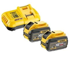DeWalt Accessoires Lot De Batterie DCB118Y2-QW Kit De Démarrage FlexVolt - 2 X Batterie FlexVolt 54V 12.0Ah Li-Ion + Chargeur Rapide DCB118