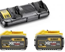 DeWalt Accessoires Lot De Batterie DCB132X2-QW Kit De Démarrage FlexVolt - 2 X Batterie FlexVolt 54V 9.0Ah Li-Ion + Chargeur Double DCB132