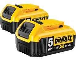 DeWalt Accessoires Lot De Batterie DCB184 Duopack - 2 X Batterie 18 Volt 5.0Ah Li-Ion