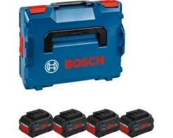 Bosch Bleu Accessoires Lot De Batterie Ensemble De Batteries Dans L-Boxx - 4 X Batterie ProCore 18V 5,5 Ah Li-ion 1600A02A2U