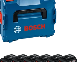 Bosch Bleu Accessoires Lot De Batterie Jeu De Batteries En L-Boxx - 6 X GBA 18V 4.0 Ah Li-ion 1600A02A2S