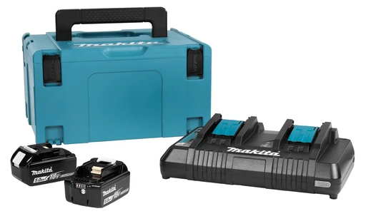 Makita Accessoires Lot De Batterie Kit De Démarrage - 2 X Batterie BL1850B 18V 5.0Ah Duo Chargeur DC18RD En MBox 3 1 Makita Accessoires Lot De Batterie Kit De Démarrage - 2 X Batterie BL1850B 18V 5.0Ah Duo Chargeur DC18RD En MBox 3