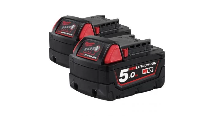 Milwaukee Accessoires Lot De Batterie M18 B5 Duopack - 2 X Batterie 18 Volt 5.0Ah Li-Ion 1 Milwaukee Accessoires Lot De Batterie M18 B5 Duopack - 2 X Batterie 18 Volt 5.0Ah Li-Ion