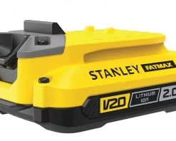 Stanley Lot De Batterie SFMCB202 V20 Batterie 18 Volt 2.0 Ah Li-ion