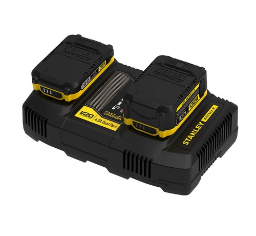 Stanley Lot De Batterie SFMCB24 Chargeur De Batterie Double Fatmax V20 18 Volts 1 Stanley Lot De Batterie SFMCB24 Chargeur De Batterie Double Fatmax V20 18 Volts