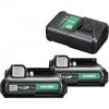 HIKOKI Accessoires Lot De Batterie UC12SLWFZ POWERPACK - Chargeur UC12SL + 2 Batteries 12V 4.0Ah