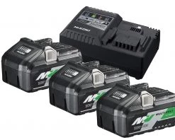 HIKOKI Accessoires Lot De Batterie UC18YSL3WB3 BoosterPack -3 X BSL36B18 Batterie Multivolt 36V 4.0Ah/ 18V 8.0Ah Li-Ion + Chargeur Rapide UC18YSL3